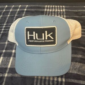 Huk Light Blue and White Mesh Cap